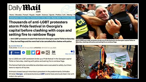 Christians Fight Back Against Gay Mafia Pedophile Agenda In Orthodox Country Next To Russia Georgia