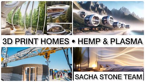 BUILDING HOMES with 3D PRINTER using HEMP & PLASMA • WALLS that illuminate