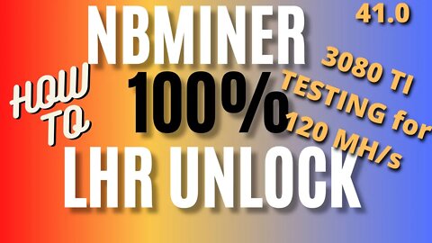 NBMINER 100% LHR UNLOCK 🔥 Test on 3080 TI LHR GPUs