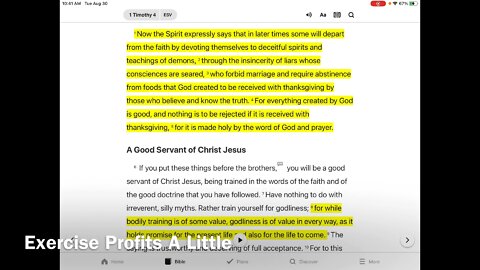 Godliness 1: Exercise Profits A Little