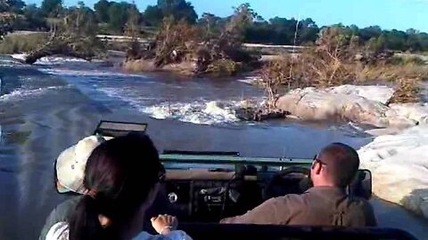 Crossing the Sand river after the 2012 floods