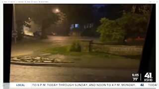 Flash flooding on Brookside Boulevard