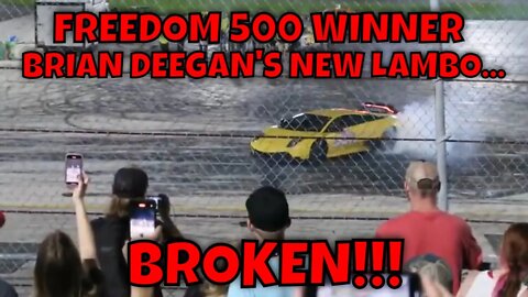 BRIAN DEEGAN BREAKS HIS NEW LAMBORGHINI DOING VICTORY BURN OUTS AT THE FREEDOM FACTORY!!!