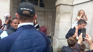 Female kings guard shouts get back #horseguardsparade