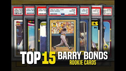 Top 13 Barry Bonds Rookie Cards Recently Sold - Which Barry Bonds RC is the Best? 👀 🙌 #sportscards