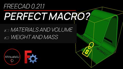 👍 FreeCAD Mass Properties - FreeCAD Macros Tutorial - FreeCAD FCInfo