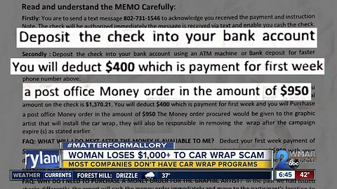 Scammers using car wrap ruse to trick drivers