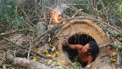 Bushman Build Strange Underground House