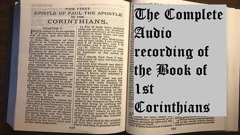 Satan hates the word of God! Audio book of 1 corinthians. Play at home all the time.