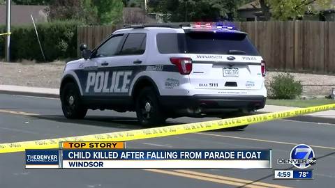 Boy dies after he was hit by float at Windsor Labor Day parade