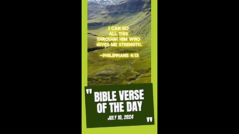 Bible Verse of the Day: July 10, 2024