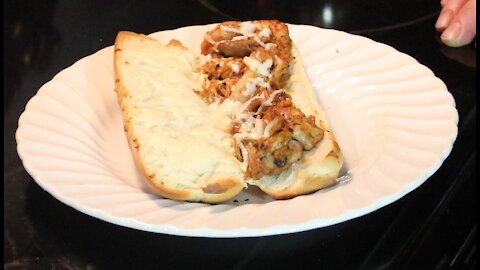 Pulled BBQ Chicken & Cheese Sandwich