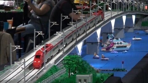 TGV Thalys with 8 coaches at Legoworld 2013 Utrecht Holland