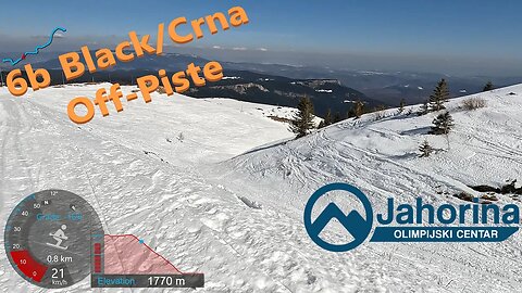 [4K] Skiing Jahorina, 6b Black/Crna Skočine Ungroomed Off-Piste, 6b, 5a, 5, 6, BiH RS, GoPro HERO11