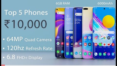 Best Smartphone Under 10000 November 2021 | Top 5 Phones under 10k | Best Phone under 10000 |