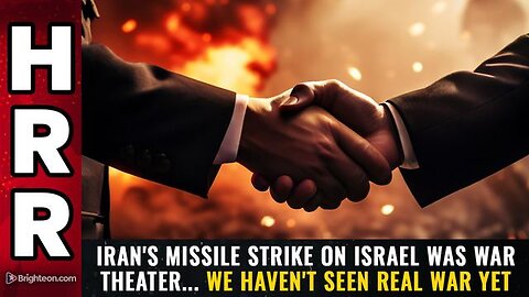 Iran's missile strike on Israel was WAR THEATER...