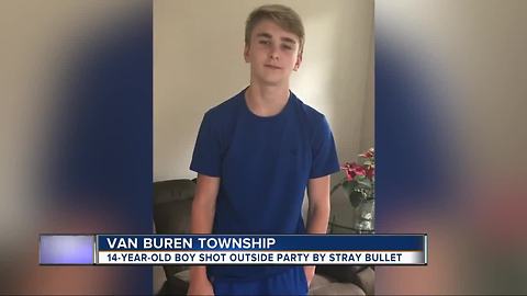 14-year-old shot by stray bullet outside party in Van Buren Township