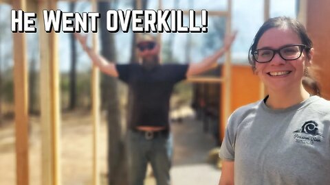 He Went Overkill! | DIY Deck | Couple Builds Dream Home In The Forest