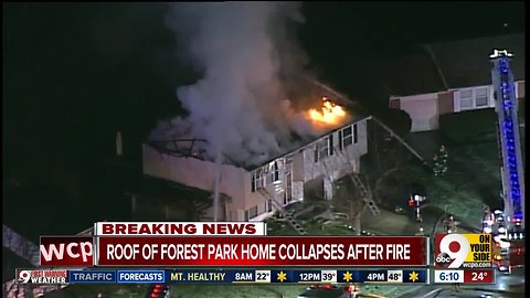 Roof of Forest Park home collapses after fire