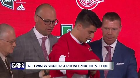 Red Wings sign Joe Veleno to entry level deal