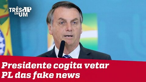 Bolsonaro acredita que PL das fake news "não vai vingar"