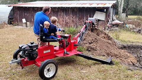 Grands on the backhoe