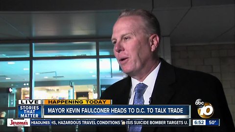 Mayor Faulconer to talk trade at mayors conference in DC