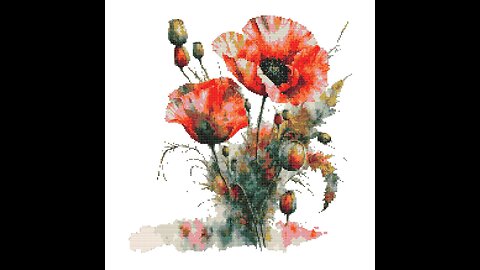 Just Poppies Cross Stitch Pattern by Welovit | welovit.net | #welovit