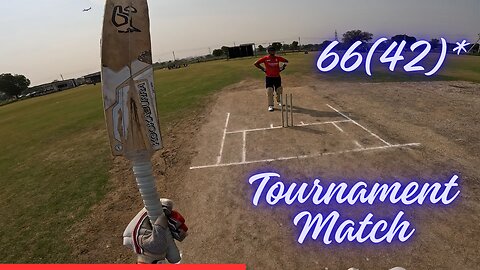 Scored 66(42)* on a slow wicket in a tournament match while chasing || Go Pro Batsman POV ||