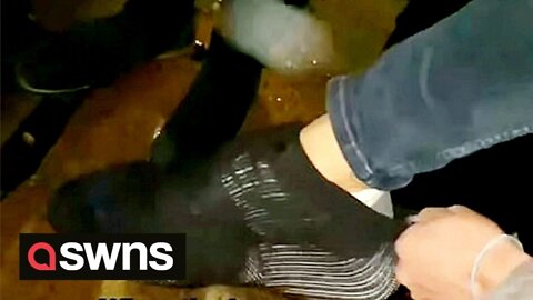 Clever club-goers trick bouncers by covering their white shoes with SOCKS