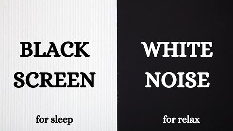 Soft White Noise for Relax/ Black Screen for Sleep