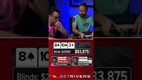 Negreanu Wrecks Esfandiari with Pocket KINGS in the 4x Straddle!! $84,000! #shorts