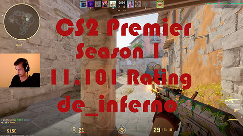 CS2 Premier Matchmaking - Season 1 - 11,101 Rating - de_inferno