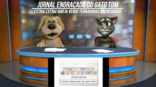 Jornal engraçado do gato tom: Igreja vende ferraduras abençoadas! [Frases e Poemas]