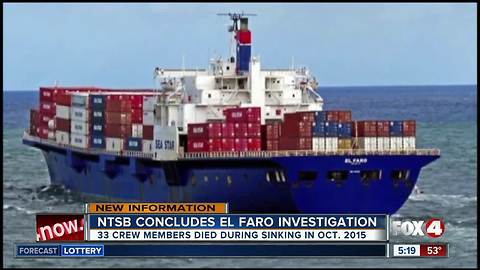 NTSB releases final El Faro report