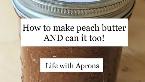 Make peach butter in the crockpot and can it in a hot water bath! #canning