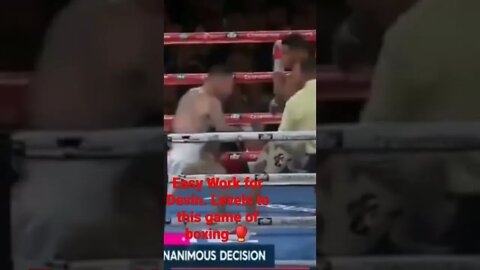 Devin showing Kambosos it's levels to his boxing.