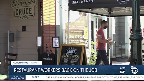 San Diego restaurant workers back on the job Friday