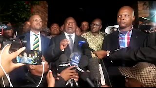 MEDIA: SA President Cyril Ramaphosa outside Winnie Madikizela-Mandela's home in Soweto (xub)