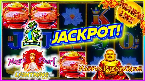 HUGE DOUBLE WIN! JACKPOT! Dragon Link Happy and Prosperous VS Lightning Link Magic Pearl HIGHLIGHT!