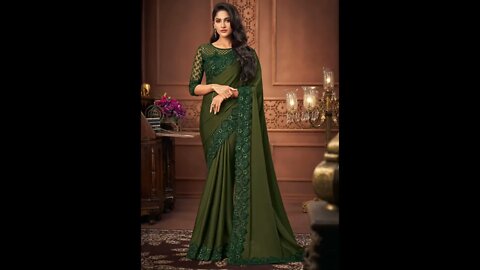 silk patch border designer saree