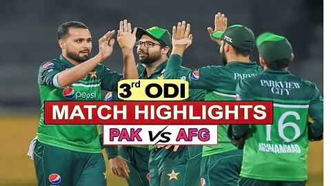 Pakistan vs Afghanistan 3rd ODI 2023 Full Highlights - PAK vs AFG