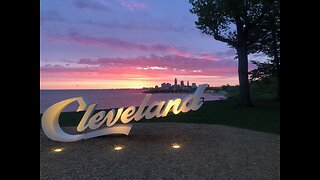 Stunning sunrise over Cleveland this morning