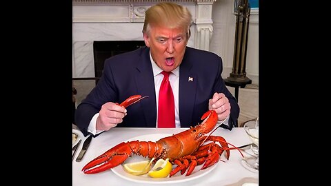 AI art: Donald Trump eating a lobster 🦞