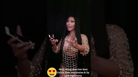 Nicki Minaj does her best Celine Dion impression & lip syncing #shorts