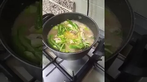 Cooking sinigang -traditional filipino food-yummy