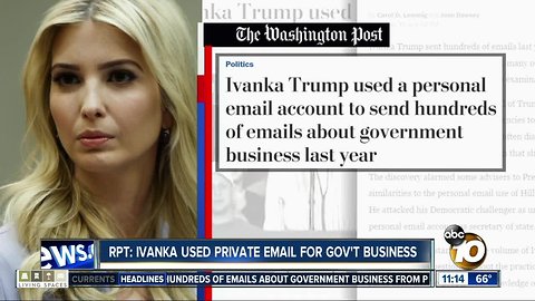 Ivanka Trump's email under fire