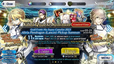 Rolling for Artoria Pendragon (Lancer) | Grail Front : My Super Camelot Summoning Campaign