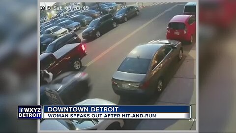 Woman driving Corvette wanted in hit-and-run in downtown Detroit