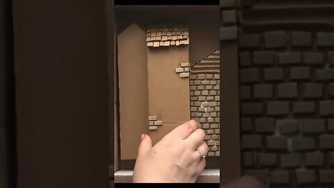 Wall decor | DIY Miniature cardboard house | Cardboard craft